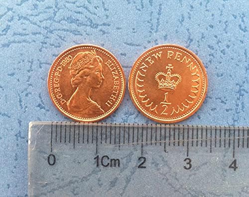 אירופאי בריטי 1-2 אגורה 0.5 מטבעות אסיית מטבעות זרים אוסף מתנות