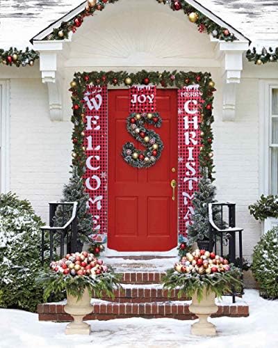אמיניטורה של שלט מרפסת של חג המולד של אמיניטורה סט שלט חג המולד קישוטי תלייה לבית חיצוני קיר מקורה קיר קיר דלת דלת