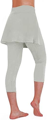 חצאית מזדמנת של נשים מכנסי טניס מכנסיים ספורט כושר קצוץ קוטות חותלות מותניים גבוהות עבות
