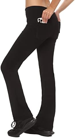 מכנסי יוגה של נרלון עם כיסים - מכנסי יוגה עם כיסים לנשים חותלות נושמות עם כיסים רגילים ומכנסיים בגודל פלוס