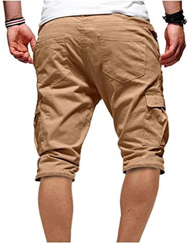 Andongnywell Shrings String Wabing מכנסיים קצרים מפעילים מכנסיים קצרים אימונים מצוידים אימונים פיתוח גוף עם כיסים