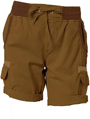 Jeke-DG מטייל לנשים מכנסיים קצרים בקיץ רופף בכושר קל משקל עם כיס אימון מזדמן מכנסיים מותניים גבוהים אלסטיים