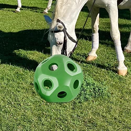 קולולו סוס פינוק כדור, צעצועי מזין חציר לדוכן יציב סוסים מנוחה מנוחה משחק אימוני אימון אספקת האכלת סוסים, ירוק