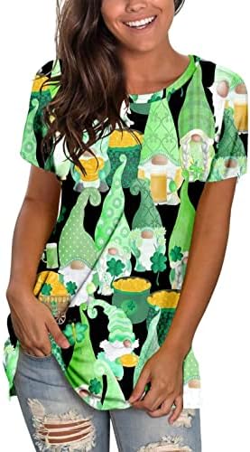 Ilugu Happy St. Patrick's Day חולצות לנשים חולצת טריקו גרפית Shrock