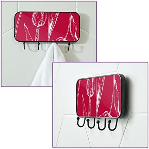 מחזיק מגבות קיר רכוב מגבת מתלה אמבטיה תפאורה חלוקת חלוק חלוק בגדים בצבעונים מארגן אחסון מגבת אמבטיה אדום
