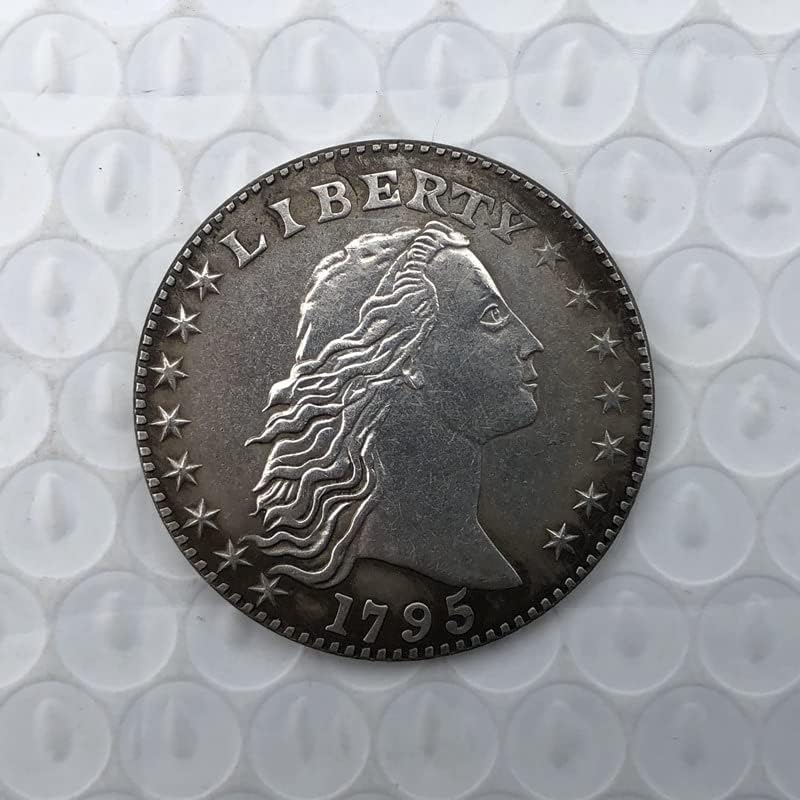 עשו ישנים 1795 מטבעות אמריקאים פליז מטבעות מצופות כסף מלאכות עתיקות מטבעות זיכרון זרות