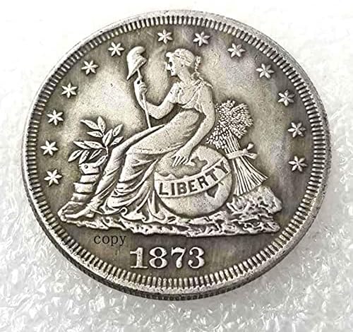 1873 אמריקאי חינם עותק מורגן מטבע מטבע זיכרון מטבע אמריקאי מטבע קריאייטיב טראמפ מצחיק שירות שביעות רצון ניקל