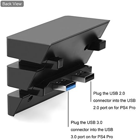 Traz Easy התקנה מתאם אביזרי מתאם הרחבה מרחיב מפצל רכזת עבור PS4 Hub 2.0 & 3.0 מתאם בקר רכזת הרחבה מתאם USB במהירות גבוהה, עבור PS4 Pro