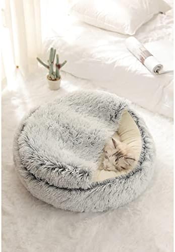 חורף 2 ב 1 עגול חתול מיטת סגנון 1-סופגנייה כלב מיטת מחצלת כרית מיטת בית עבור כלב חתול מחמד אספקת בית תפאורה