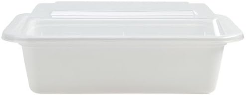 ניקול בית אוסף מיקרוגל מלבני מיכלי פלסטיק, 38 עוז, לבן